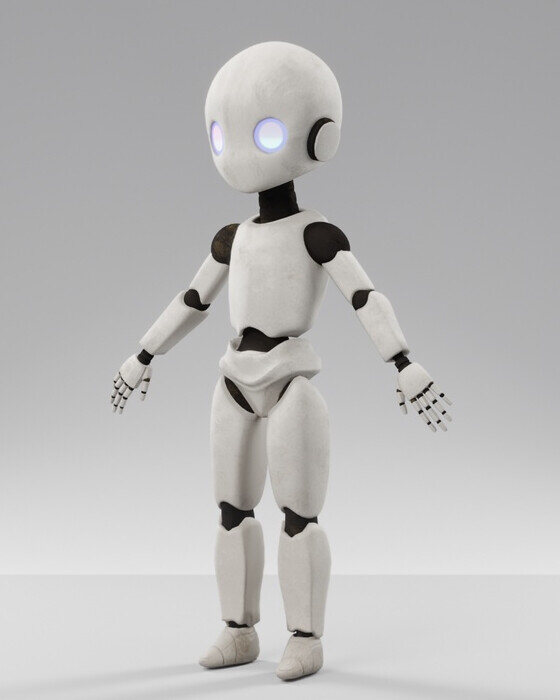 Textured game-ready robot